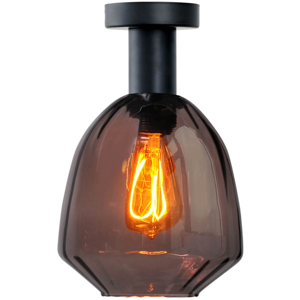 Ceiling lamp - Ø 20cm - Porto with Nicolette red glass