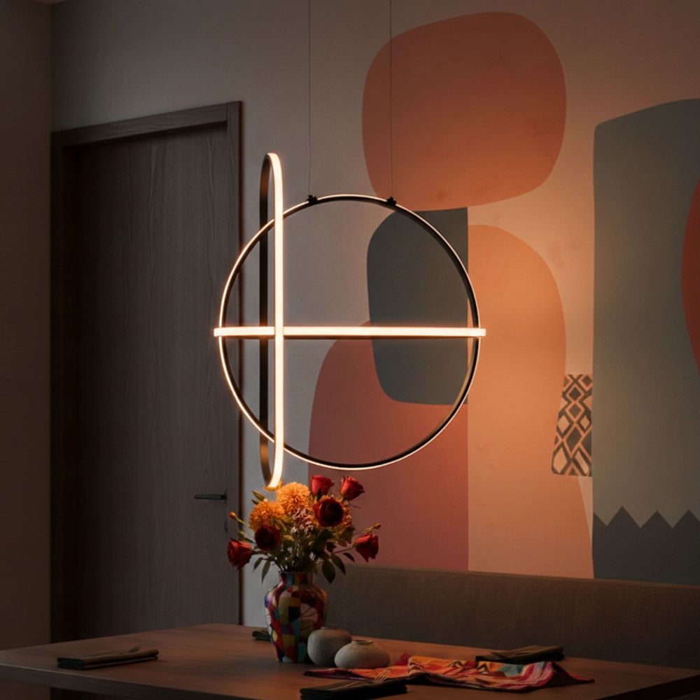 Design pendant lamp Arte black round