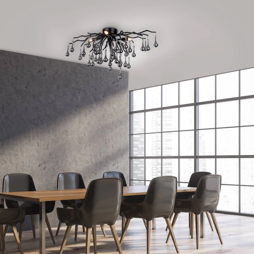 Chandelier Icicle black 60cm Paul Neuhaus 4012248377574