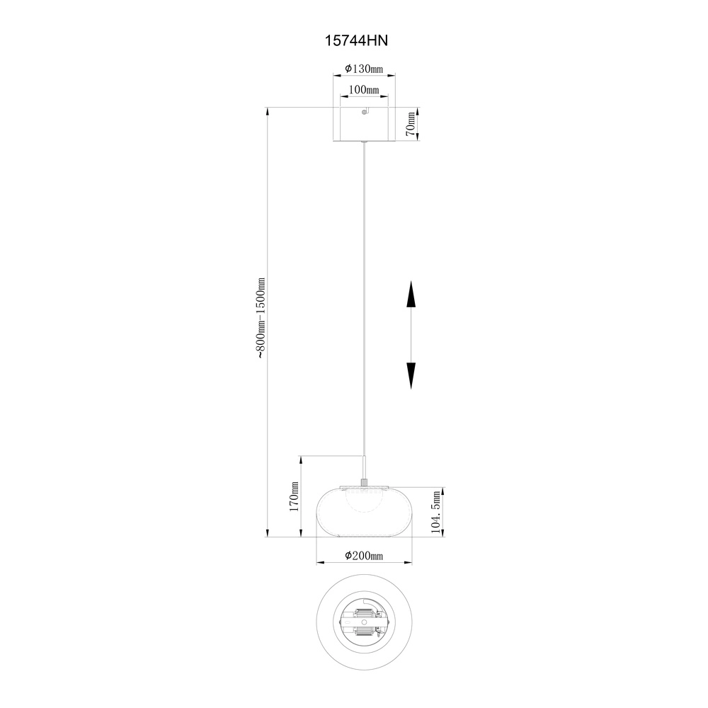 Design pendant lamp Quintara Single nickel Globo 9007371465323