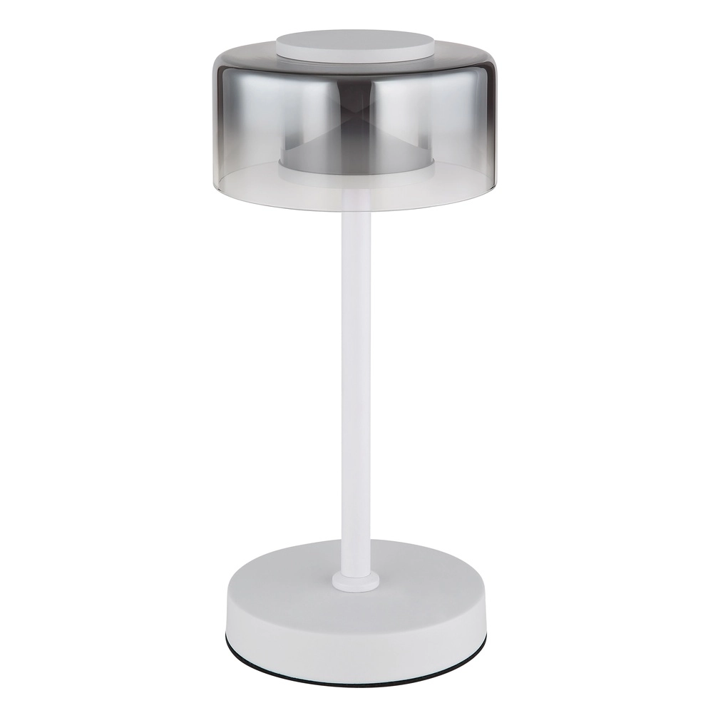Design table lamp Belinda white with smoke glass Globo 9007371575367