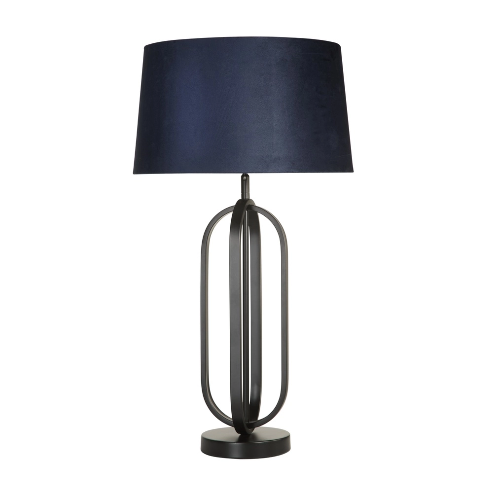 Table lamp Chic black with blue hood