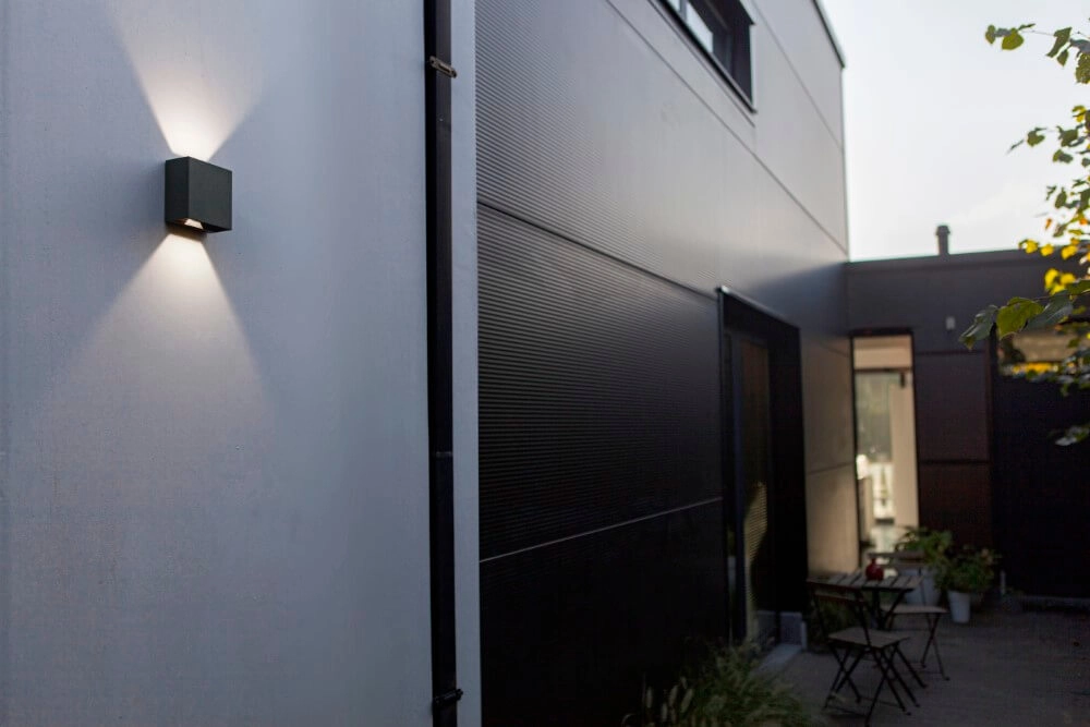 Anthracite wall lamp Gemini Beams design Lutec 6939412012940