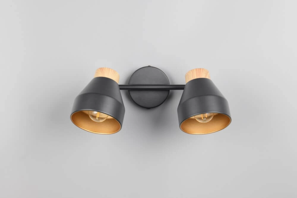 Design ceiling lamp 2-lights Valentin black Trio 4017807637410