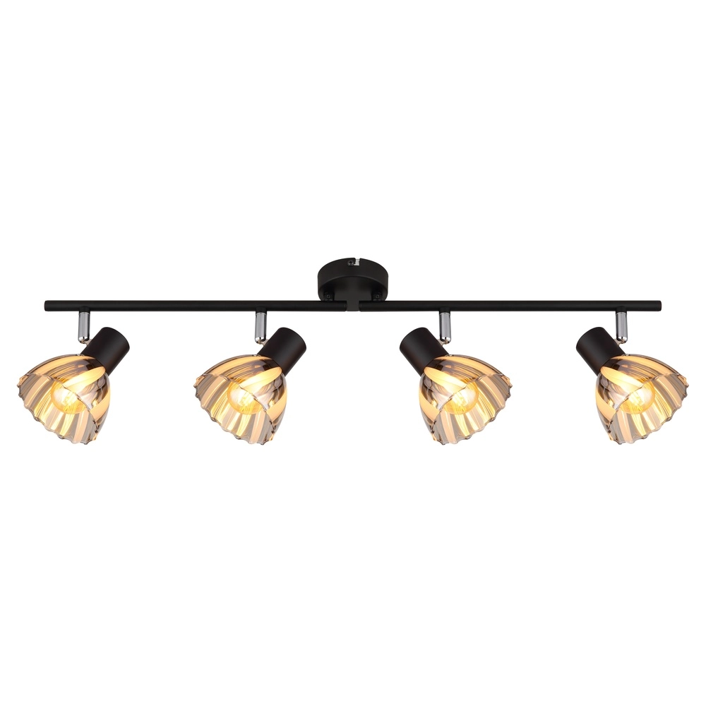 Ceiling lamp 4-lights Zachery Black Globo 9007371525492