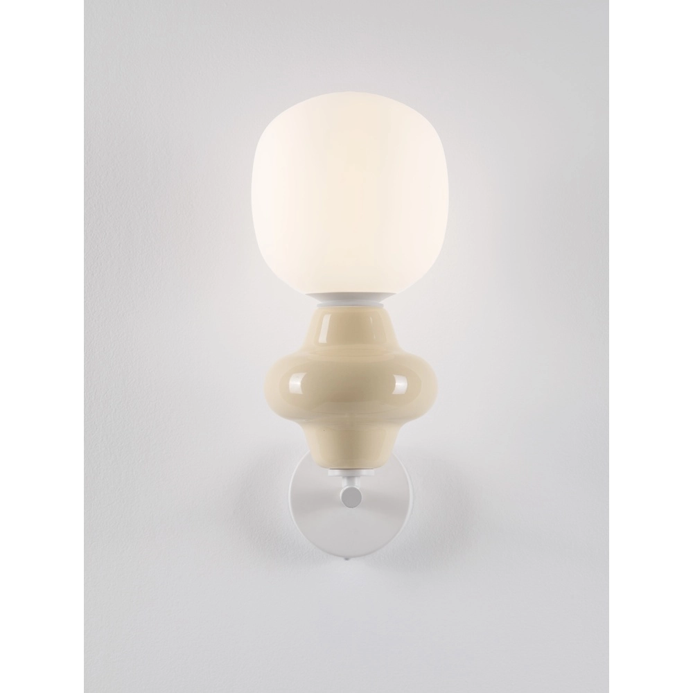 Wall lamp Clio yellow ceramic with white glass Lyora 5212017461377