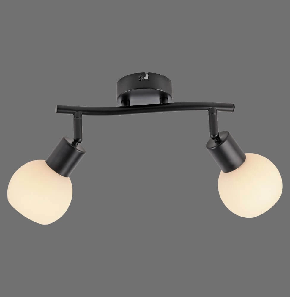 Black ceiling lamp Loki 2-light Just Light 4043689000769