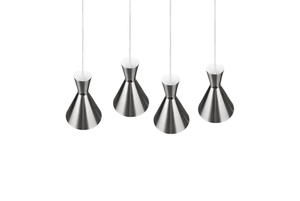 Hanging lamp Enzo Beam 4-light stainless steel Trio 4017807503807