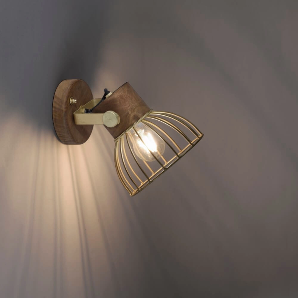 Wall lamp Alami Brown brass Just Light 4043689976217