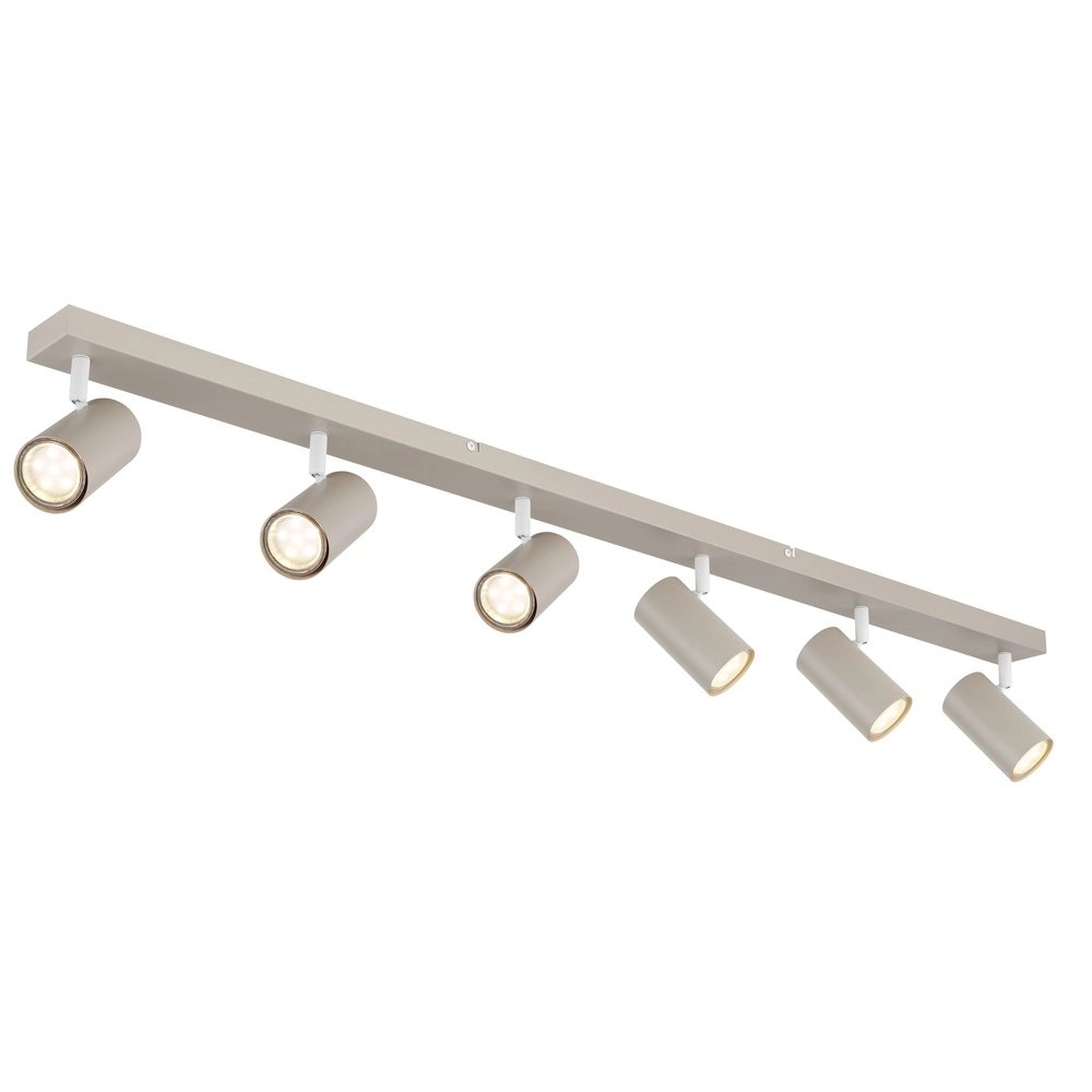 6-light ceiling lamp Robby sand brown
