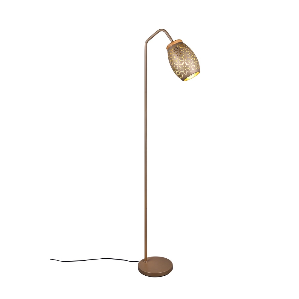 Floor lamp Bidar coffee brown
