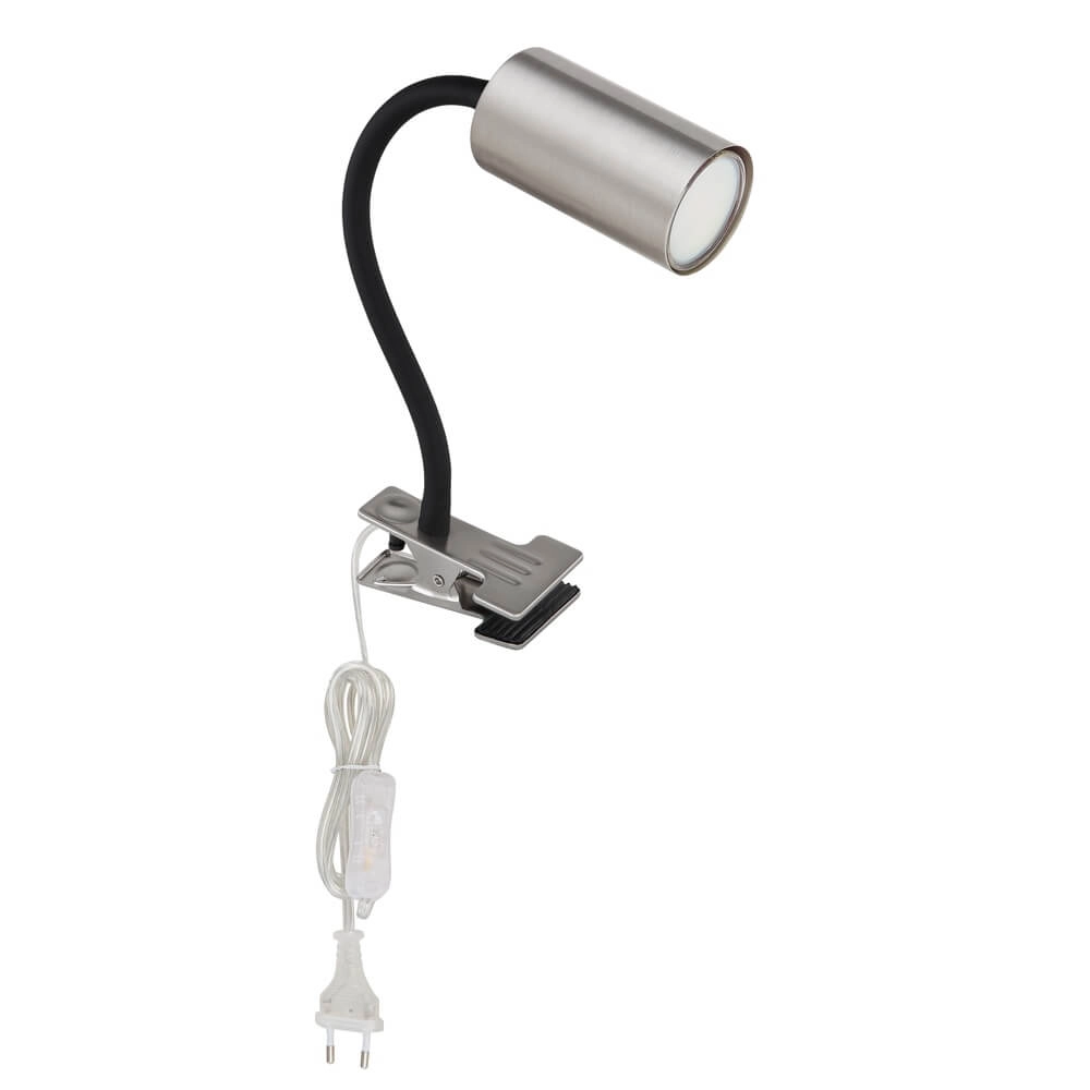 Black clamp lamp Robby with nickel Globo 9007371430888