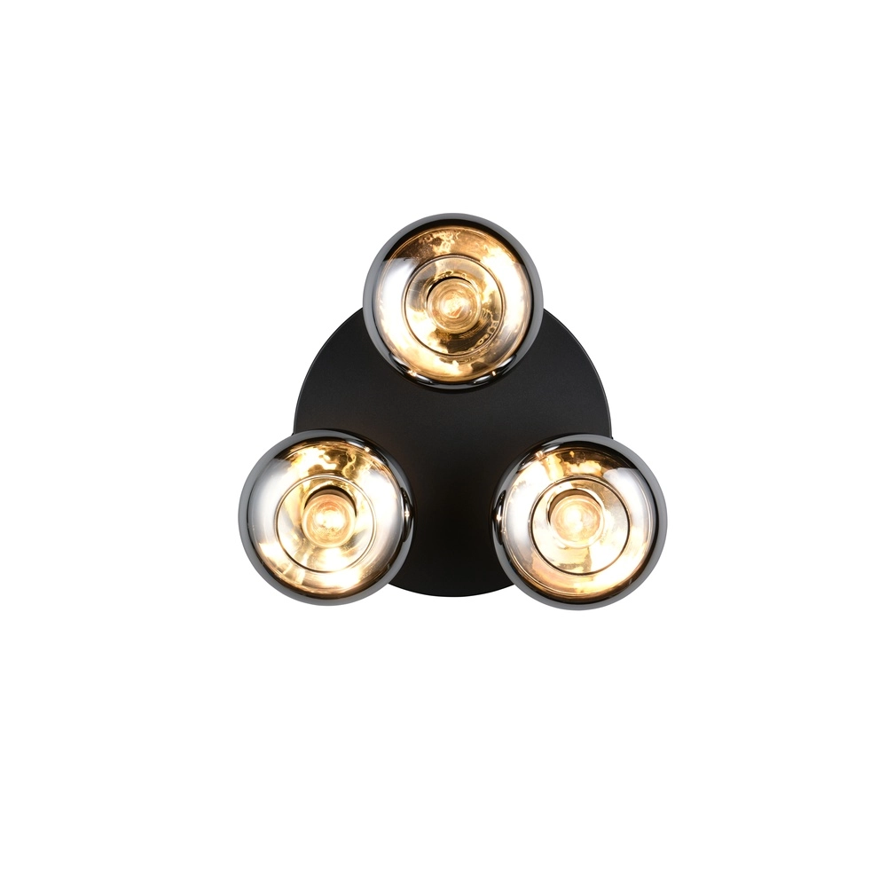 Ceiling lamp Divina black with smoke glass Trio 4017807667387