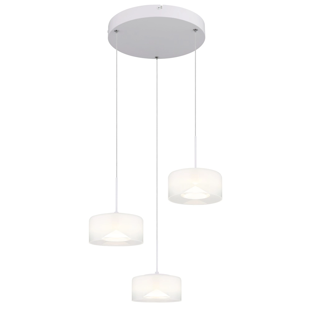 Design pendant lamp Belinda 3-light white