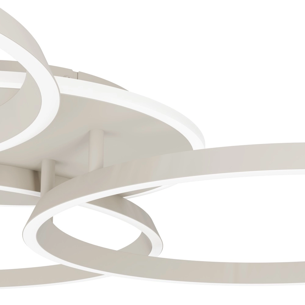 Modern ceiling lamp Girifalco sand brown 96 x 84cm