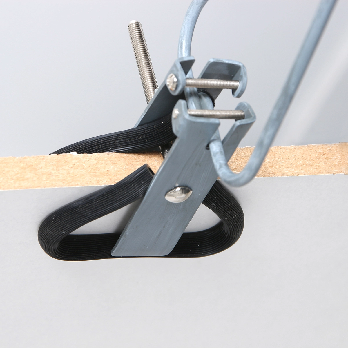 Clamp spot Gearwood zinc grey with wood Steinhauer 8712746133776