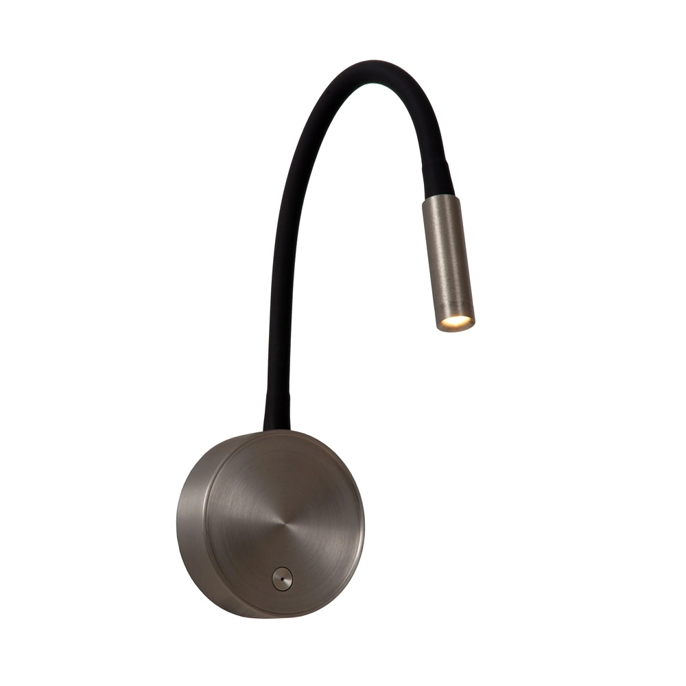 Bedside lamp Asja dimmable brushed metal