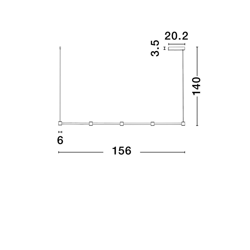 Design pendant lamp Puize 5-light black Lyora 5212017448590