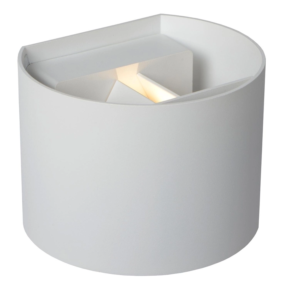 Square wall spotlight Axi 2 x 3.5W IP54 white Lucide 5411212690036