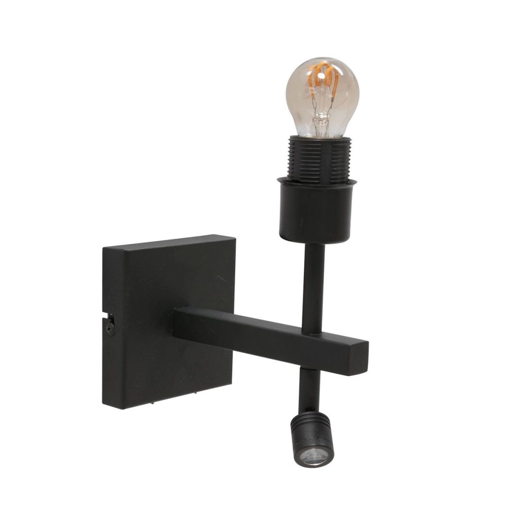 Black bedside lamp Stang with cork cap Ø20cm Steinhauer 8712746180534