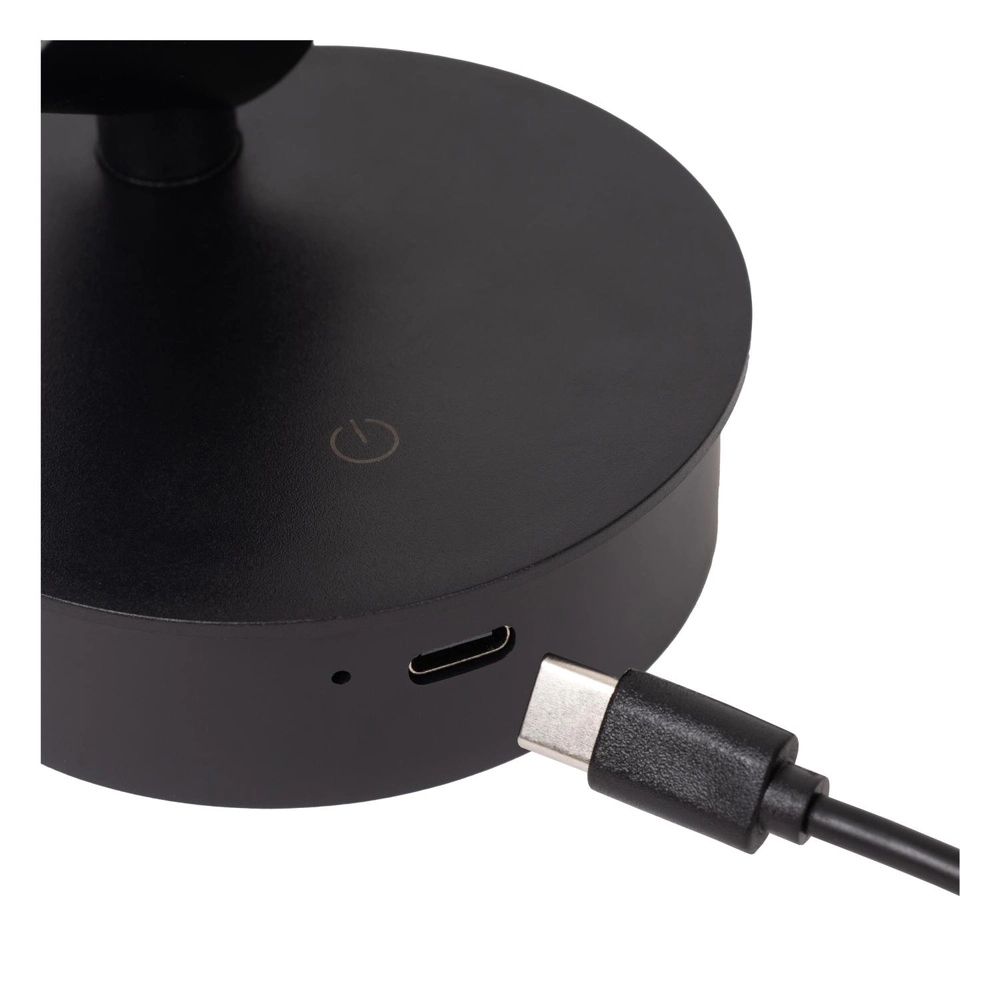 Rechargeable wall lamp Toni Magnetic Black Lucide 5411212290540
