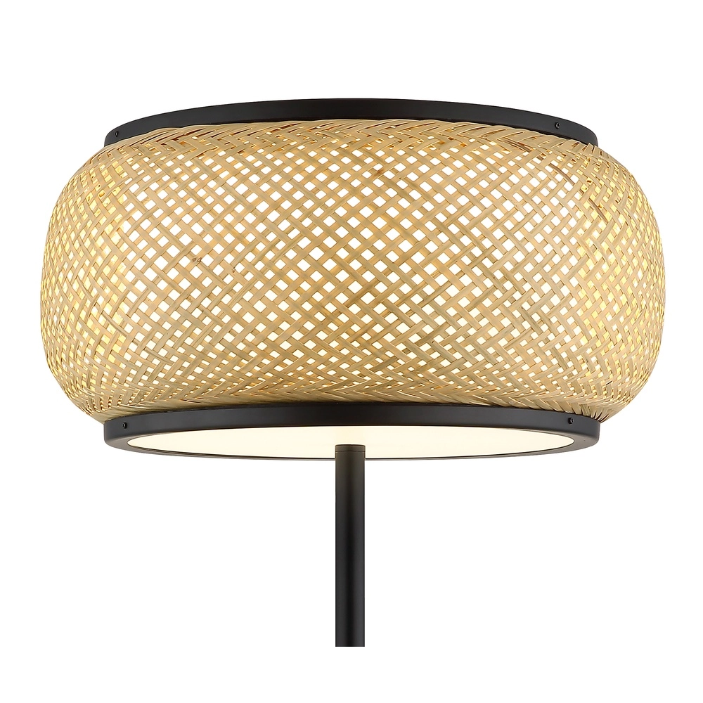 Floor lamp Bambora with bamboo Ø 38cm Globo 9007371569861