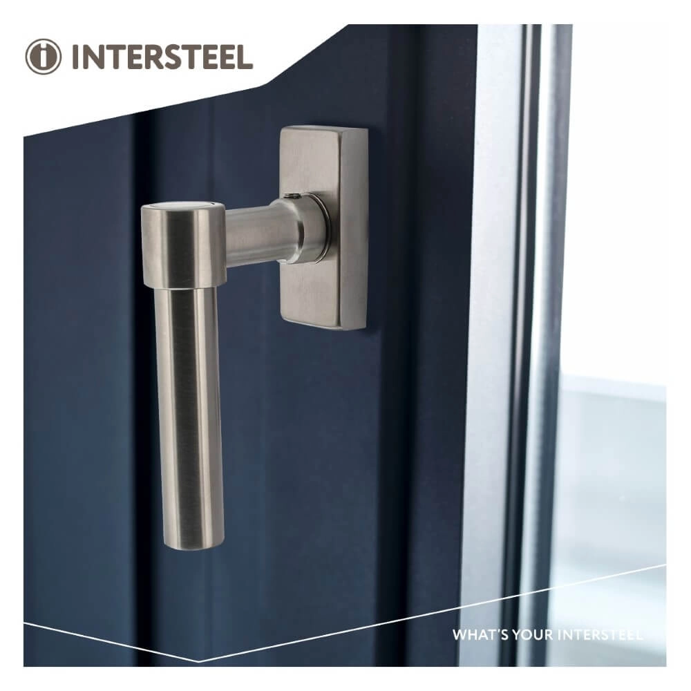 Window handle L-shape Recht Stainless steel Intersteel 8714186562017