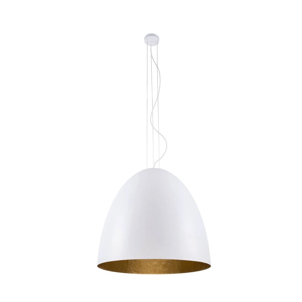 White hanging lamp Egg L Ø 55cm Lyora 5903139902397