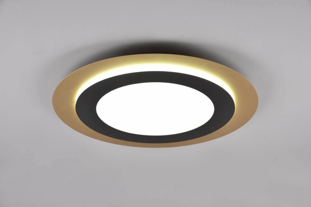 Round design ceiling lamp Morgan black with gold Trio 4017807574425