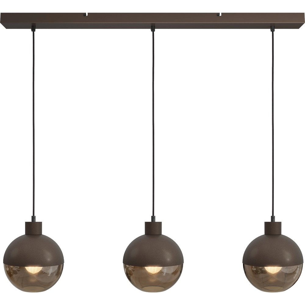 3-light pendant lamp Opera cocoa
