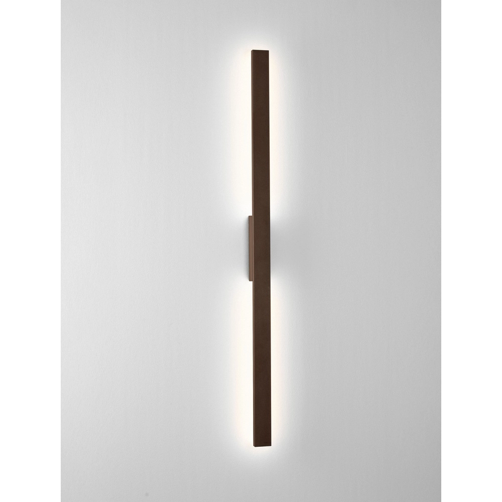 Sleek wall lamp Doul Rust brown 121cm