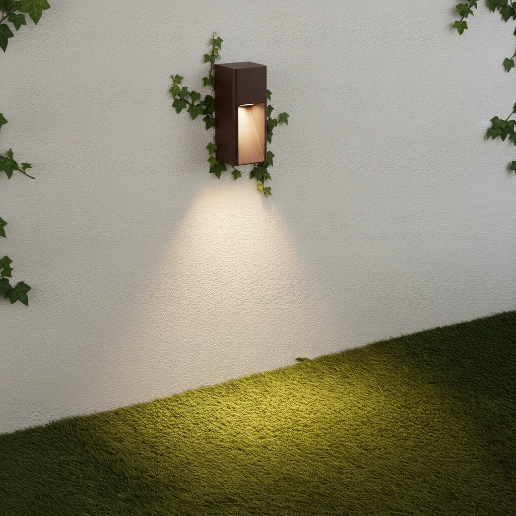 Sleek wall lamp Mazu Rusty brown