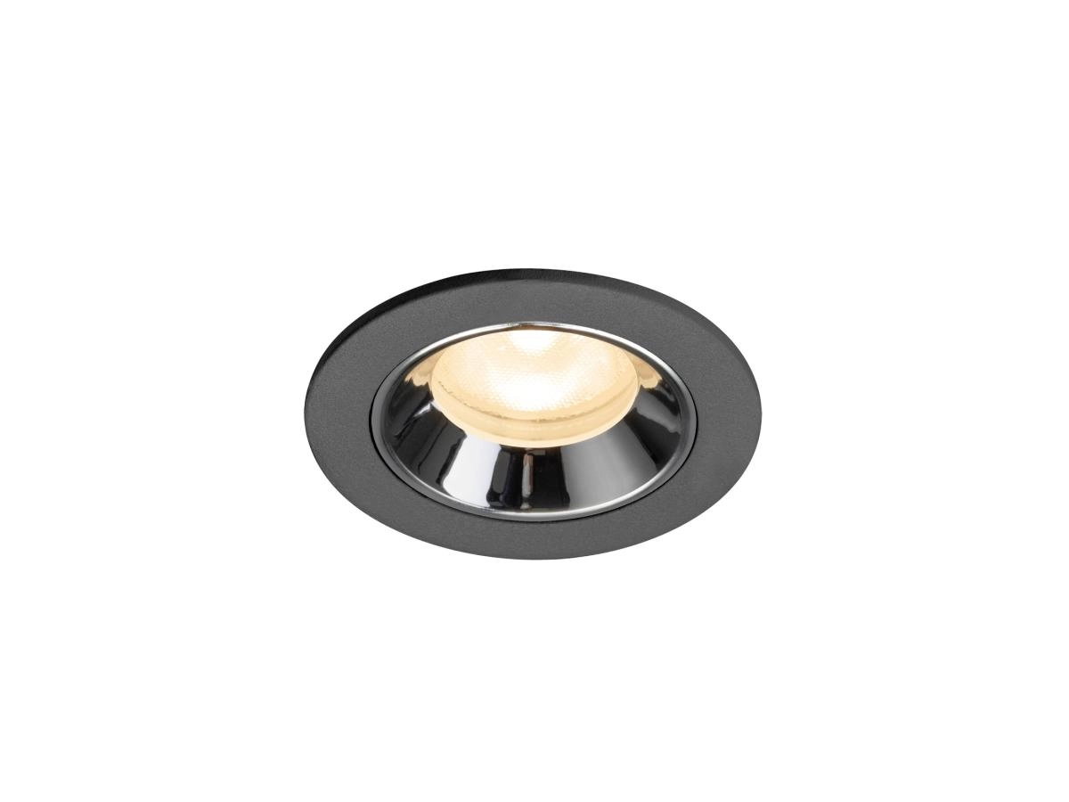 Recessed spotlight Numinos XS black/chrome 2700K - 55deg