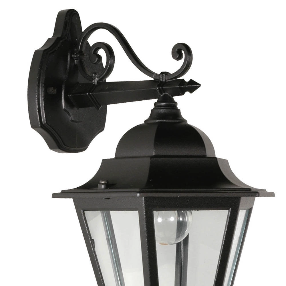Wall lamp classic Teccia Down 33cm black Franssen 8019093022037