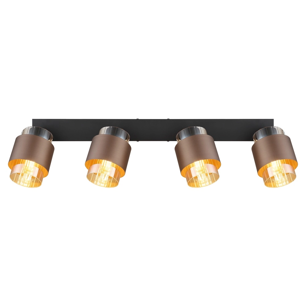Design ceiling lamp Milley 4-light black Globo 9007371589340