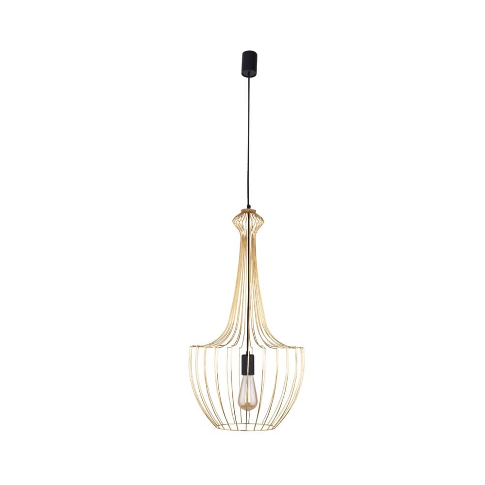 Golden wire lamp Luksor Ø 37cm Lyora 5903139885393