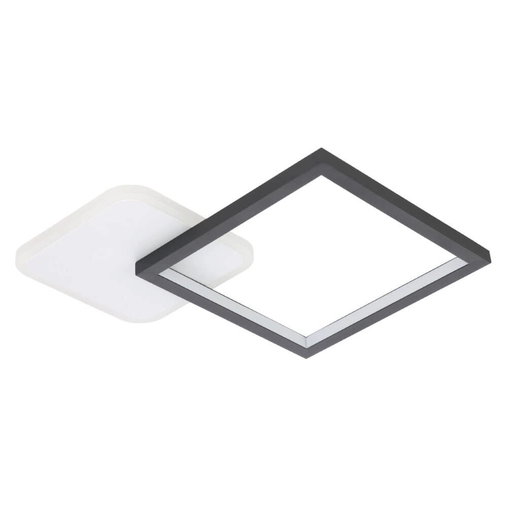 Adjustable LED ceiling lamp Gafares square - black