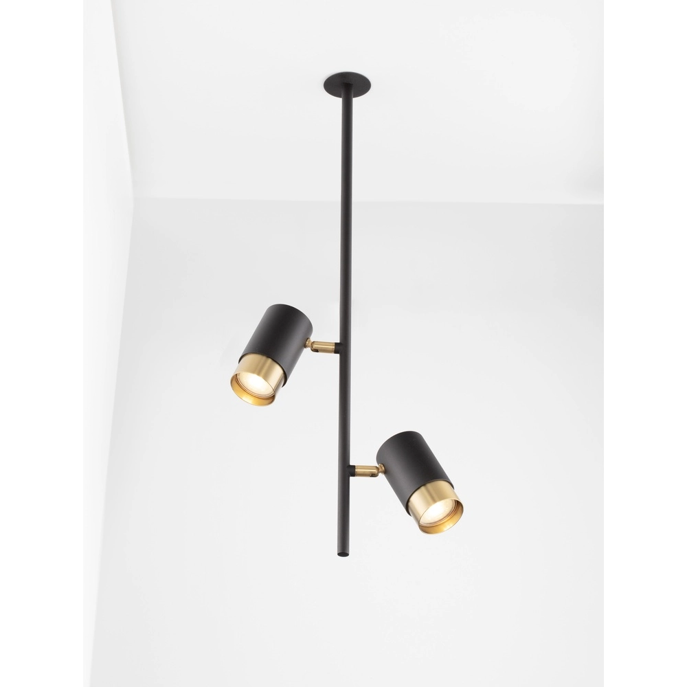 Ceiling lamp Pongo Built-in double black and gold Lyora 5212017441713