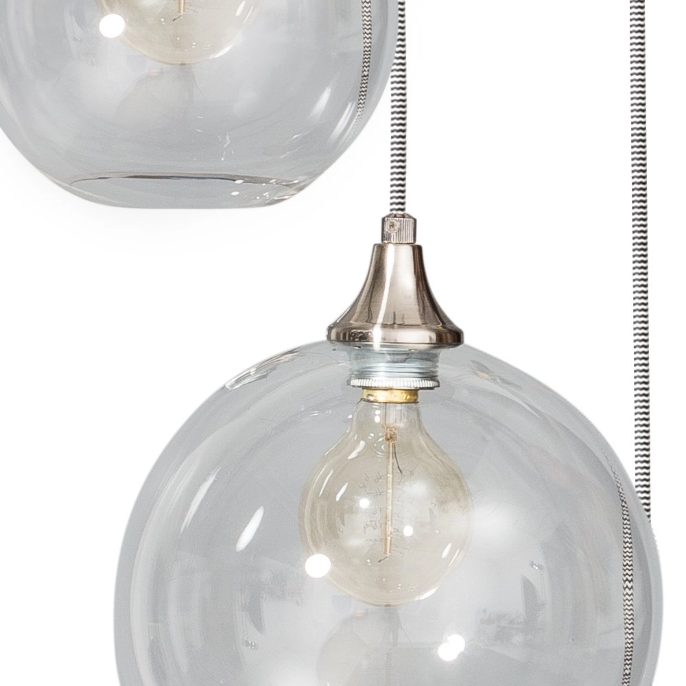 Tough pendant lamp Calvello 3-light metallic grey ETH 8719075182482