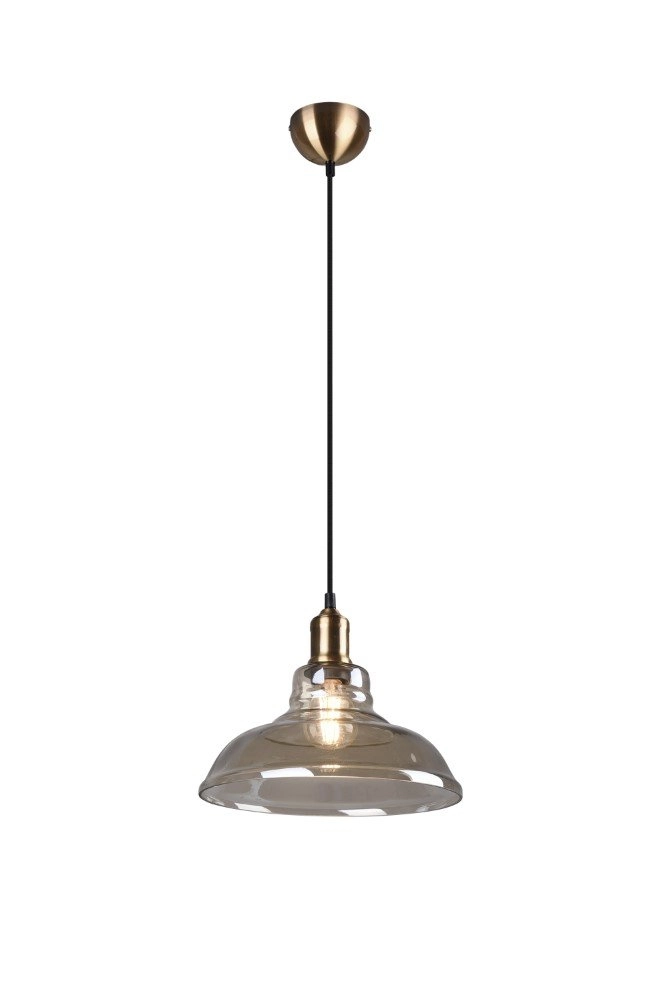 Glass pendant lamp Aldo Ø 28cm old copper