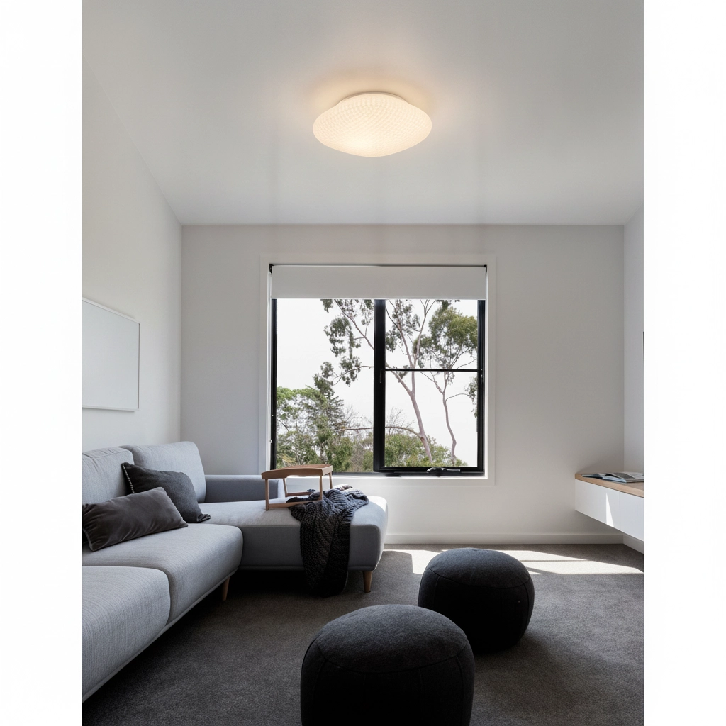 Ceiling lamp Sens white glass