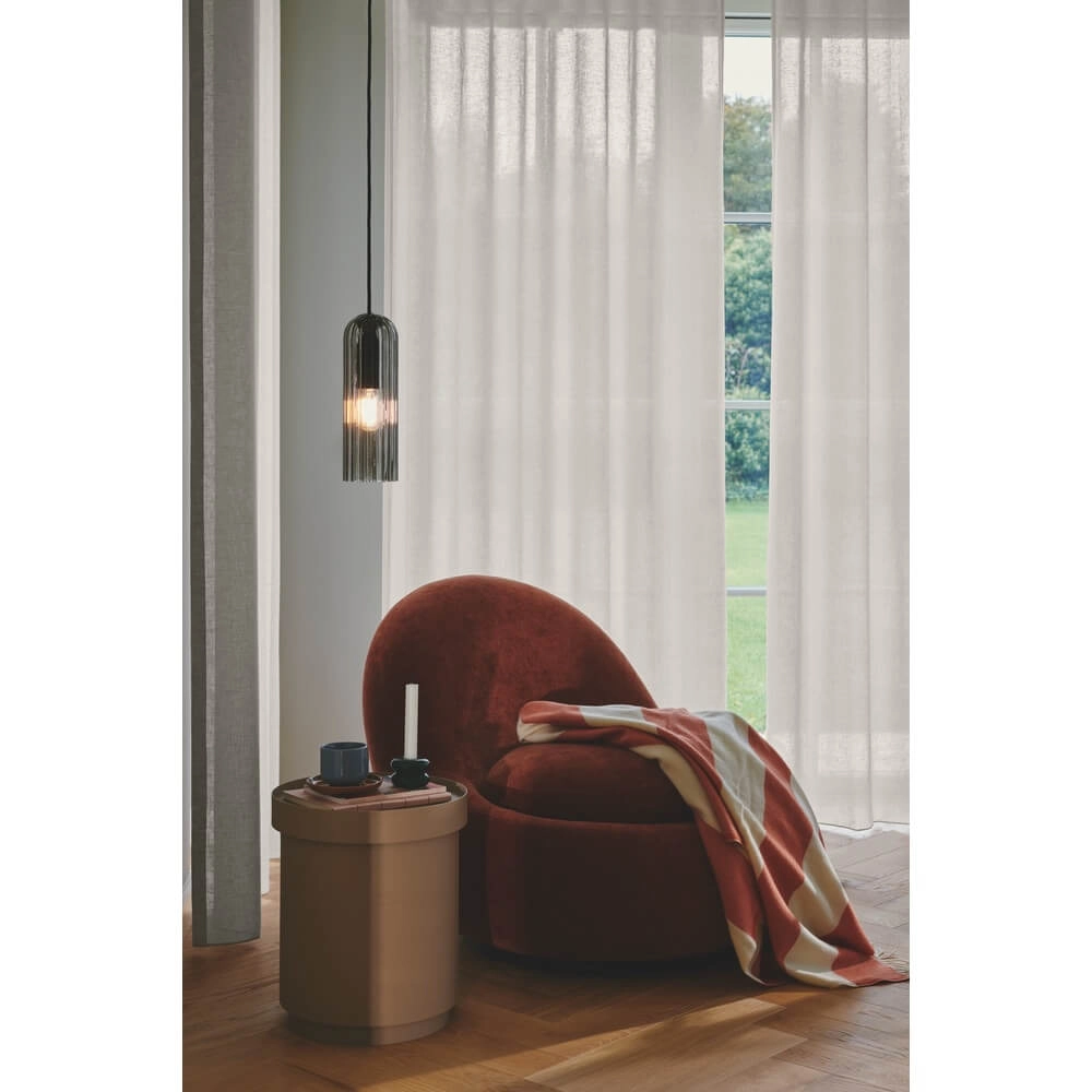 Modern pendant lamp Miella black with smoke glass Nordlux 5704924018602