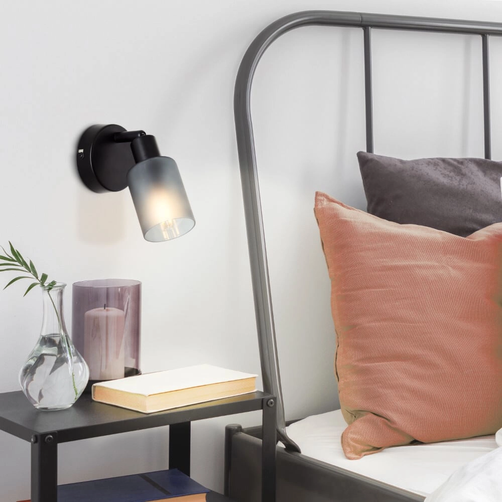 Black wall lamp Loralie Brilliant 4004353413223