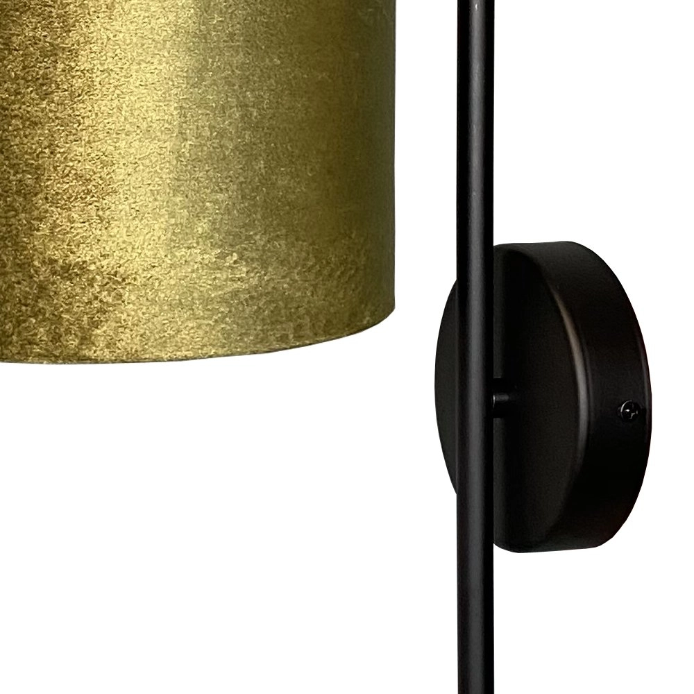 Black wall lamp Venus with olive green lampshade Masterlight 8718121251165