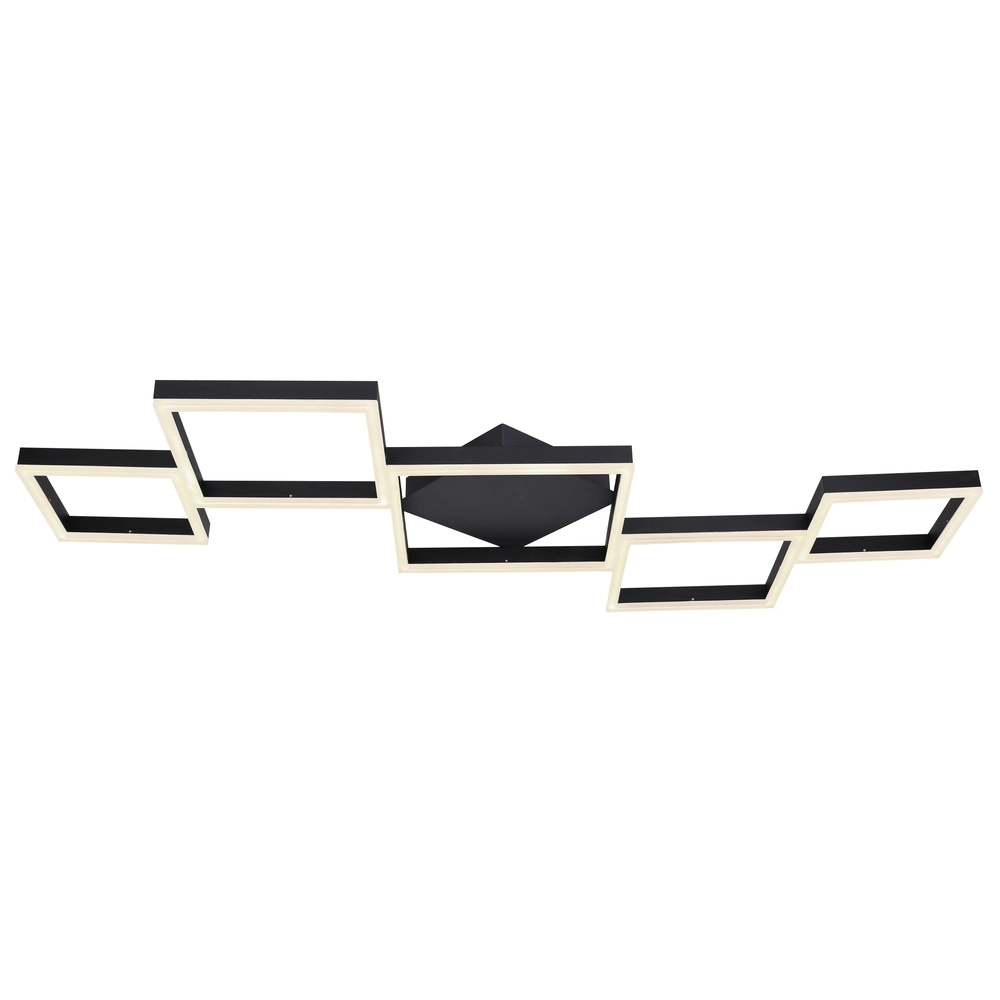 Modern ceiling lamp Kurio squares black Globo 9007371411788