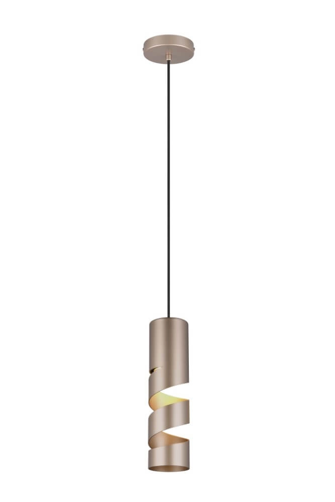 Tube pendant lamp Stream Ø 8cm - brass matt