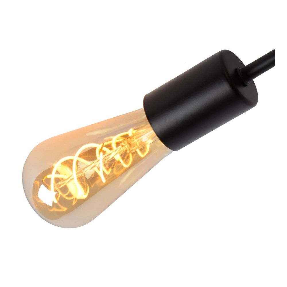 Ceiling lamp Lester 4-light black Lucide 5411212211026