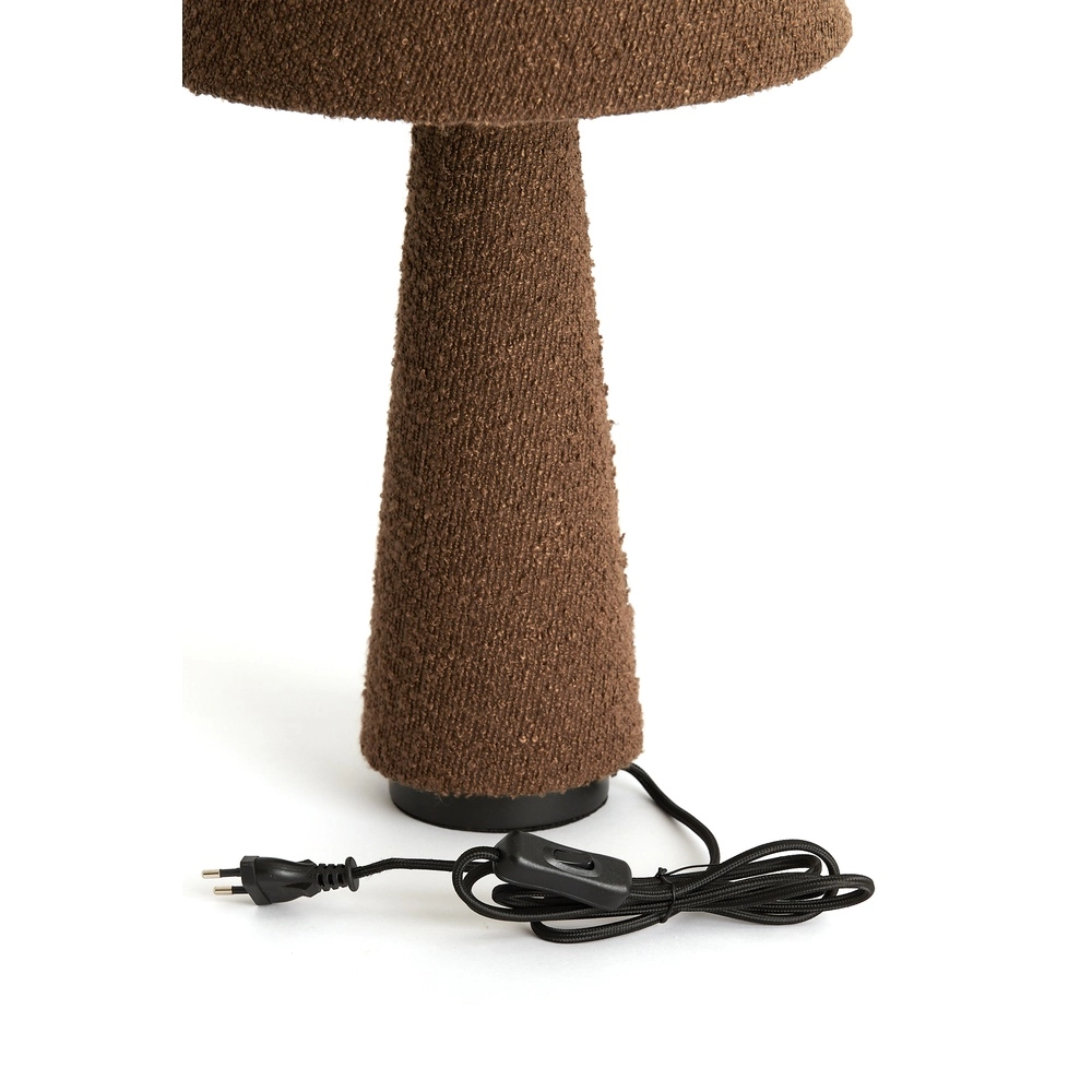 Table lamp Devia Ø 30cm - bouclé - brown Light & Living 8717807759476