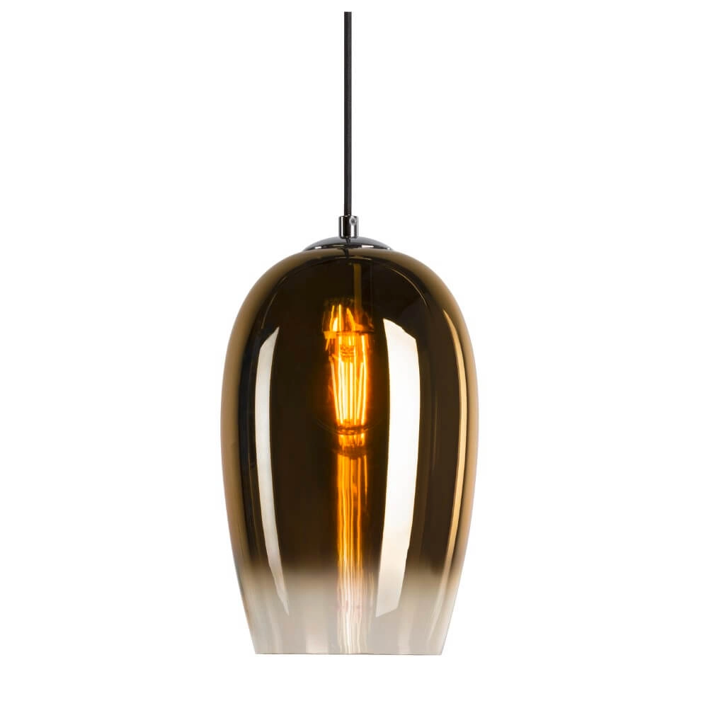 Glass pendant lamp Pantilo gold glass - Ø18cm