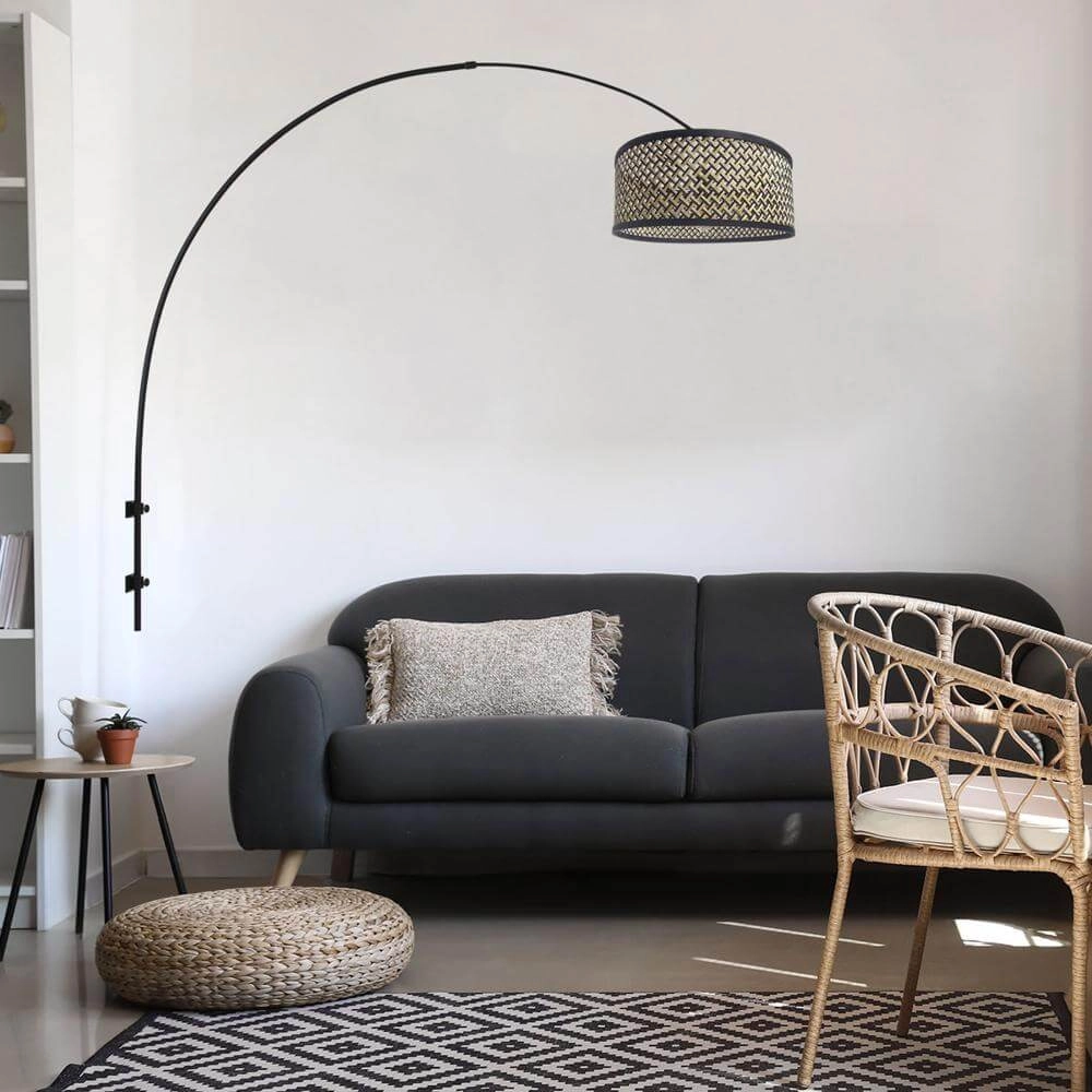 Wall lamp Sparkled Light black with bamboo Steinhauer 8712746171761